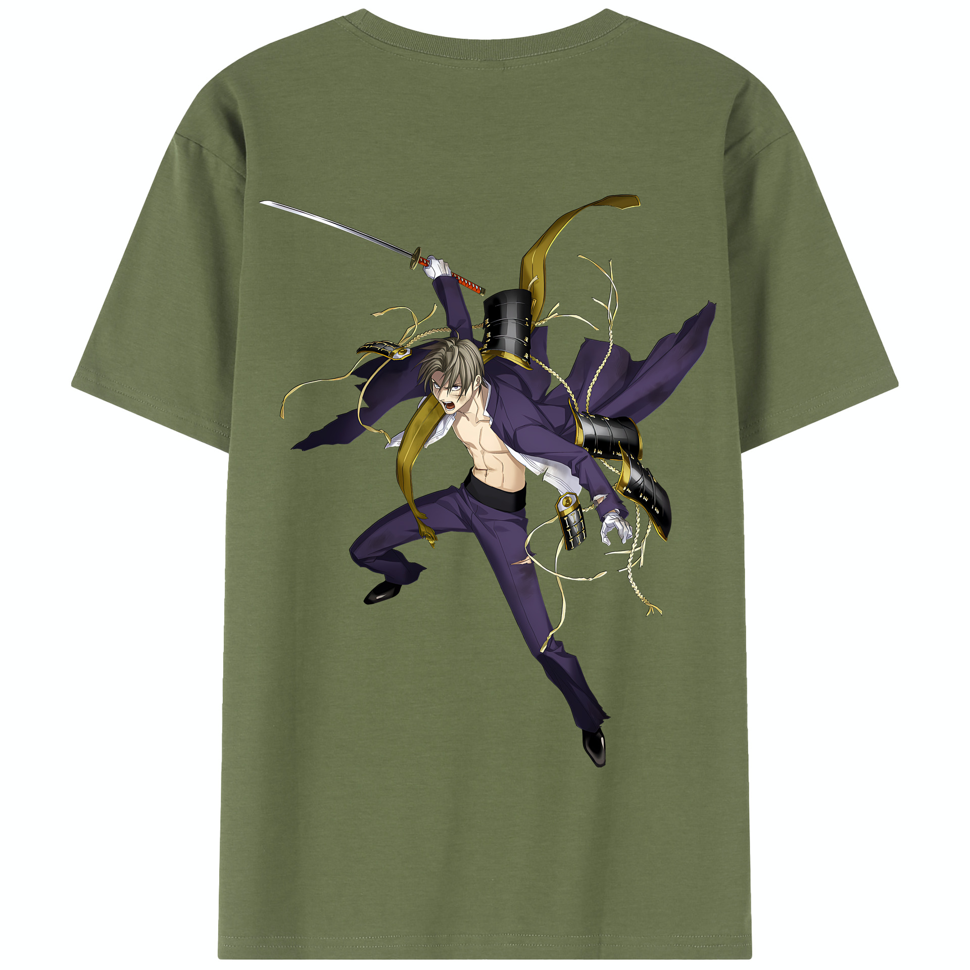 （画像用） 刀剣乱舞 Touken Ranbu 綿100％半袖Tシャツ（背面プリント）
